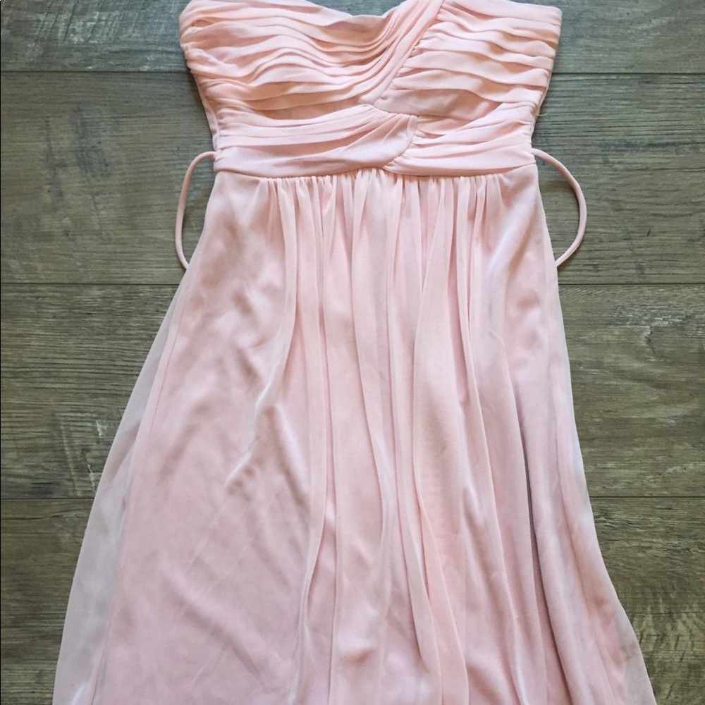Pink strapless dress